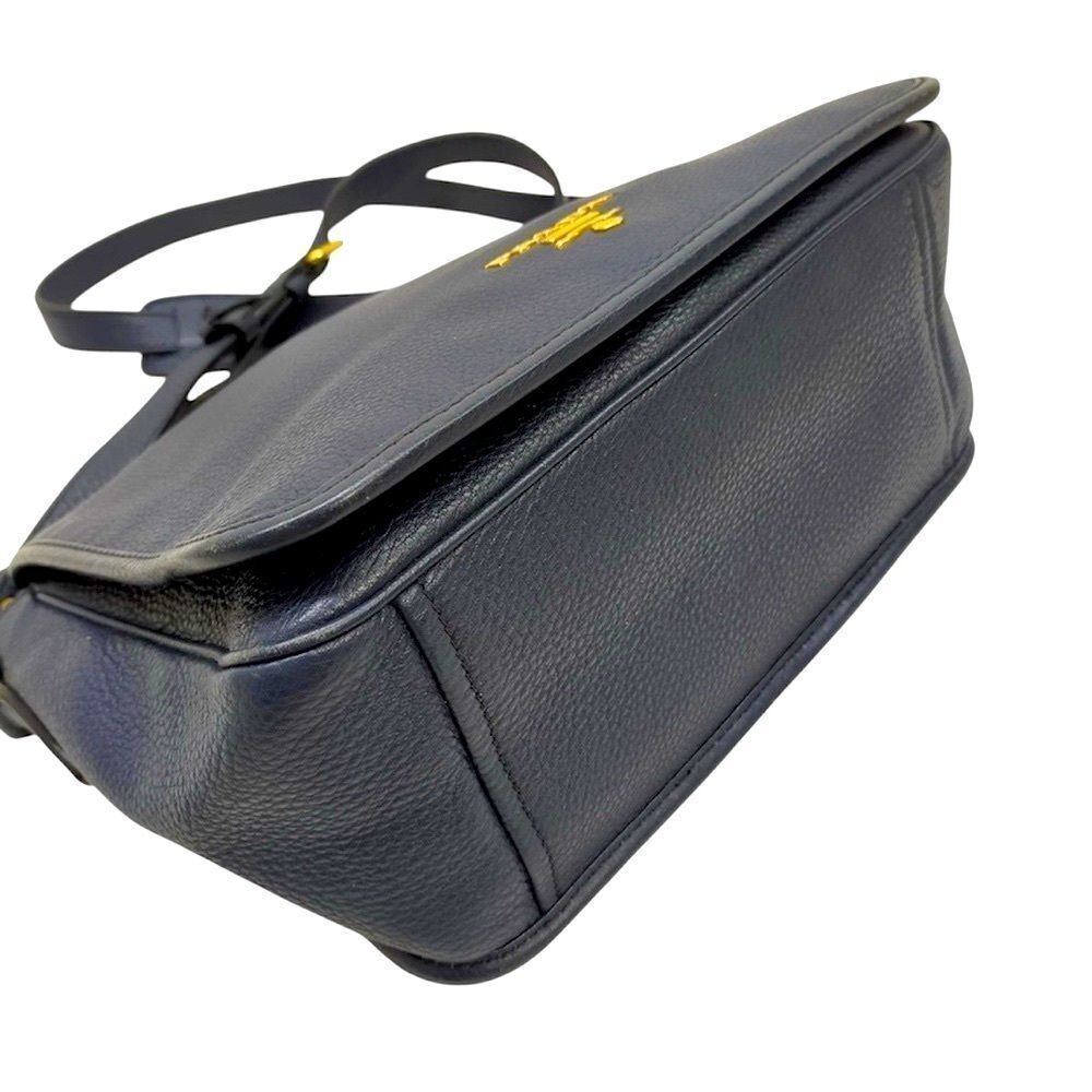 Auth PRADA Baltico Blue Vitello Daino Leather Phenix Crossbody Messenger Bag Ex+ - Picture 3 of 13